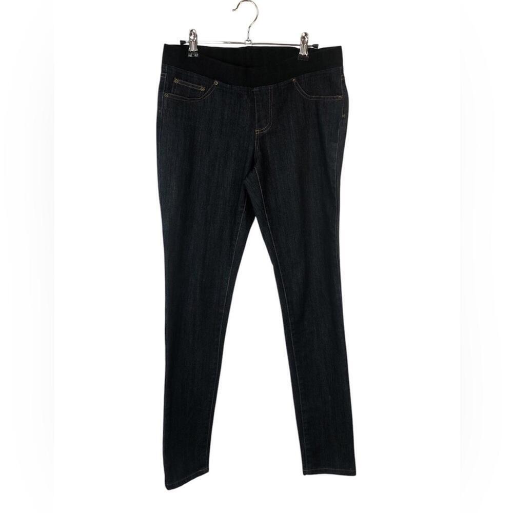 Boston Proper Denim Pull On Jeans with Slim Fit and Modern Style Wide Waistband